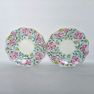 Foley Springdale Luncheon Snack Floral Plates - Set of 2